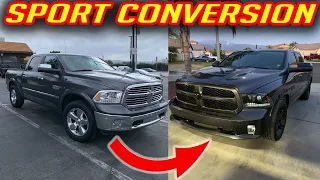 HOW TO CONVERT RAM 1500 SPORT FRONT BUMPER