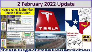 Tesla Gigafactory Texas 2 February 2022 Cyber Truck & Model Y Factory Construction Update (07:30AM)