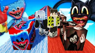 ЛАКИ БЛОК ХАГИ ВАГИ ПРОТИВ ЛАКИ БЛОКА МУЛЬТЯШНЫЙ КОТ HUGGY WUGGY VS CARTOON CAT MINECRAFT SCP