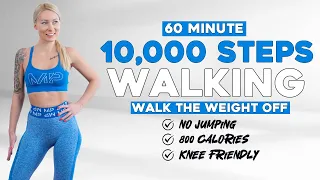 10000 STEPS WALKING WORKOUT | 10K Steps Challenge! 1 Hour Fat Burning Endurance Knee Friendly