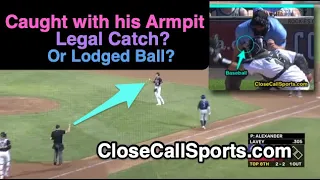 Pitcher Catches Ball with Armpit - Legal Play or Lodged Ball? Ask the Umpire