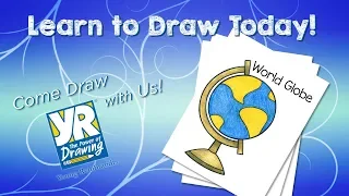 Teaching Kids How to Draw: How to Draw a World Globe