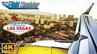 Microsoft Flight Simulator 2020 *ULTRA GRAPHICS A320N Landing In Las Vegas | 4K ULTRA GRAPHICS