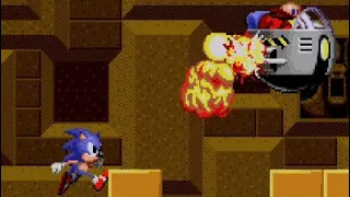 Sonic 1 Labyrinth Zone Boss Fight - How to Defeat Dr Robotnik (No Damage)