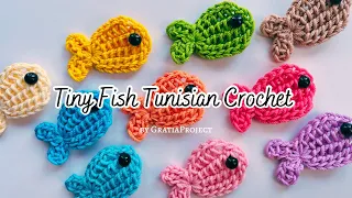 Tiny Fish Crochet Tutorial | Tunisian Fish Applique