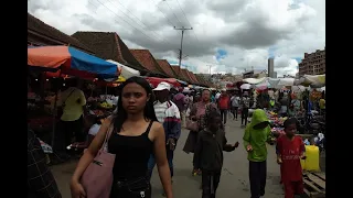 Madagascar Antananarivo streets the people the market