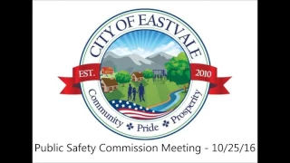 Public Safety Commission Meeting October 25, 2016