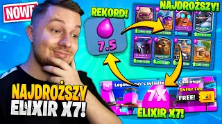 NAJDROŻSZY deck 7.5 ELIXIR w Clash Royale ... 💲 (X7 ELIXIR!)