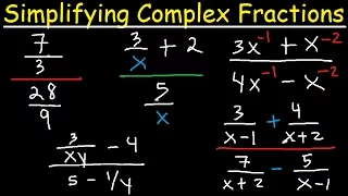 Algebra - Simplifying Complex Fractions