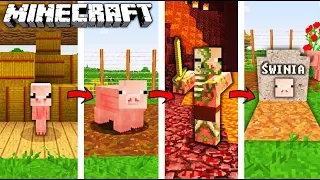 ŻYCIE ŚWINI W MINECRAFT || OD NARODZIN DO ŚMIERCI!