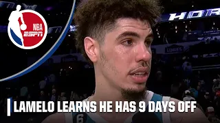 LaMelo Ball learns how much time he has off for the All-Star break | NBA on ESPN