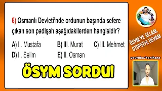 6) Osmanlı Devleti Duraklama Dönemi Soru Çözümü - KPSS Tarih 2024