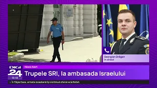 Atac la ambasada Israelului din București. Un sirian a aruncat cu un cocktail molotov în clădire