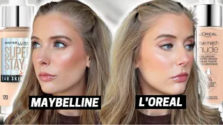 Maybelline Super Stay 24 Hour Skin Tint vs. L'Oreal True Nude Match Hyaluronic Tinted Serum!