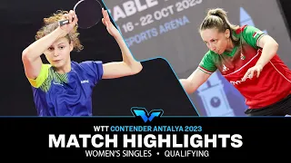 Camille Lutz vs Dora Madarasz | WS Qual | WTT Contender Antalya 2023