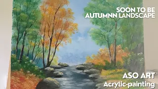 Acrylic Painting Tutorial: Soon To Be Autumn Landscape | ASO ART