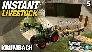 THIS IS HOW TO HAVE INSTANT LIVESTOCK! | Krumbach | Farming Simulator 22 - Episode 5