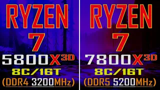 RYZEN 7 7800X3D vs RYZEN 7 5800X3D || PC GAMES TEST ||