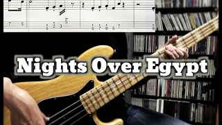 The Jones Girl - Nights Over Egypt (Bass Cover) / Tabs in Video