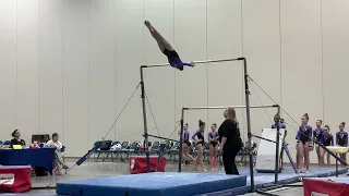 Last competition this year. I got first place on bars with this routine at state with a 9.65