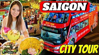 Ho Chi Minh City 🇻🇳 2024 | Hop On Bus Tour Experience  | ELEVATED Vietnamese Food |Travel Guide Vlog