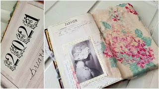 How to make a Junk Journal style planner from a vintage book - Bullet Journal set up - Part 1