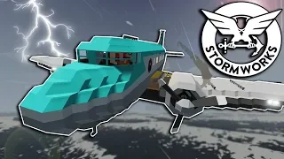 IDIOTS CRASH PLANE IN A STORM! - Stormworks Multiplayer Gameplay - Plane Crash Survival