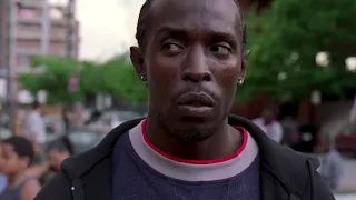 Omar WEARING a wire while talking to Stringer... (The Wire)