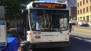 Bee-Line Bus: Orion V & NABI 40LFW Hybrid Route 1C, 1T, 1W & 9 Buses @ Riverdale Ave & Main Street