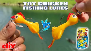 Catching Fish with Toy Chicken LOL Monster Mike Fishing