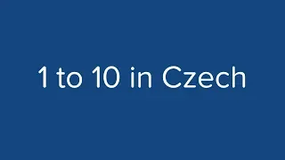 Count from 1 to 10 in Czech