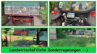 FarmVLOG #308 Zulassungsfreie Anhänger / Grüne Kennzeichen / Führerschein Klasse T & L / Starkregen