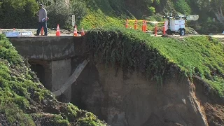 Del Mar Bluff Collapse Closes Busy Road