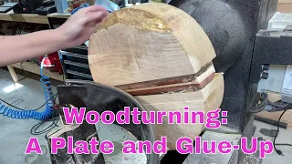 Woodturned Plate with Glue Up Maple, Padauk and Wenge!