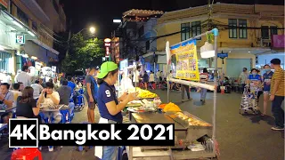 BANGKOK STREET FOOD near KHAOSAN ROAD - Night Market Plenty Of Thai Food ! Thailand 2021