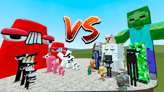 🅰 ALPHABET LORE FAMILY VS 🌎 ALL MINECRAFT MOBS in Garry's Mod! | Gmod Sandbox