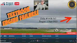 DELTA 767 TEXTBOOK Engine Failure on Takeoff - Prague/JFK