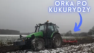 Orka po kukurydzy🔥➡️ Deutz Fahr Agrotron 135 🚜