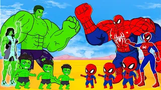 FAMILY HULK VS FAMILY SHARK SPIDERMAN 5 Rescue She Hulk, Spider Girl, Super-Girl | LIVE ACTION STORY