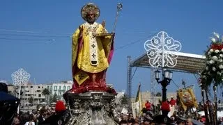 Festa di San Nicola Bari Italia: Saint Nicholas fest Bari Italy Basilica di San Nicola travel video