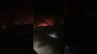 Киев - сильный пожар в Подольском районе Киева - 20 марта 2022 года