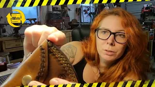 Making a leather Axe Sheath / mask VLOG #2 | I made it work with one little adjustment
