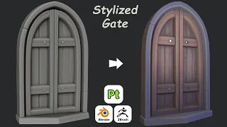 How to make Stylized Gate for Games Speed Art/Blender/ZBrush/Substance Painter