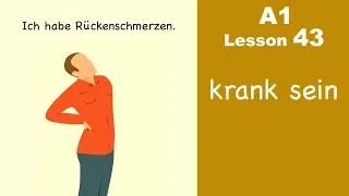 Learn German | krank sein | German for beginners | A1 - Lesson 43