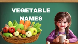 Vegetables Names| kids preschooler| Educational video