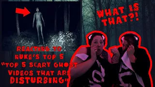 REACTING TO NUKE'S TOP 5 - Top 5 SCARY Ghost Videos That Are DISTURBING