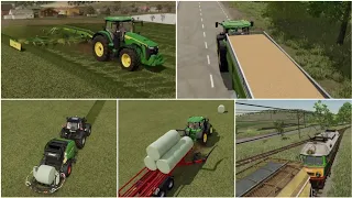 FS22 Baling, Selling Grain #fs22 casual #gameplay #timelapse | #farming #simulator #gaming #baling