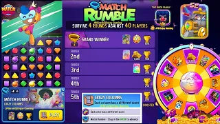 Match Rumble 40 Player Crazy Columns+Rainbow Match Masters.