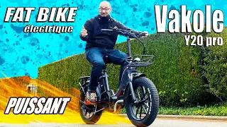 Nouveau FAT BIKE électrique tout équipé VAKOLE Y20 pro ! vélo ville idéal