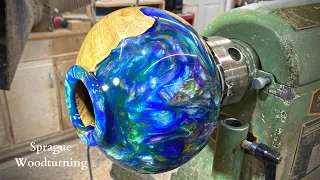 Woodturning - The Peacock Hollow Form 3.0